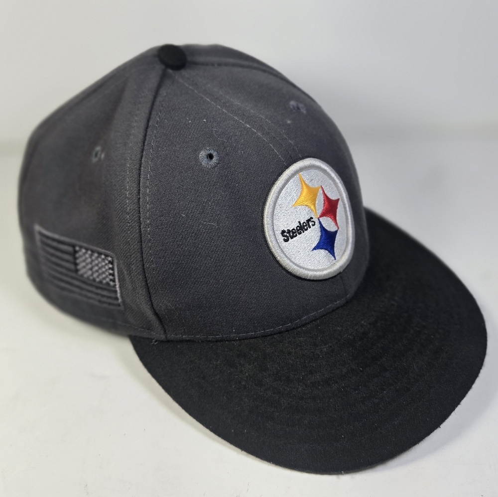 New Era Steelers Cap Gray And Black 59fifty NFL Logo Steelers Logo Pittsburgh